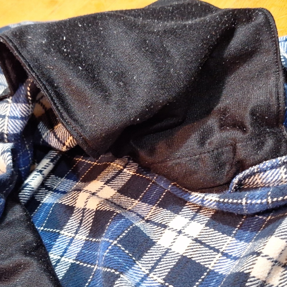 Vintage Orvis Blue White Plaid Shacket‎ Shirt Thick Flannel Large Fishing Jacket - Picture 3 of 9